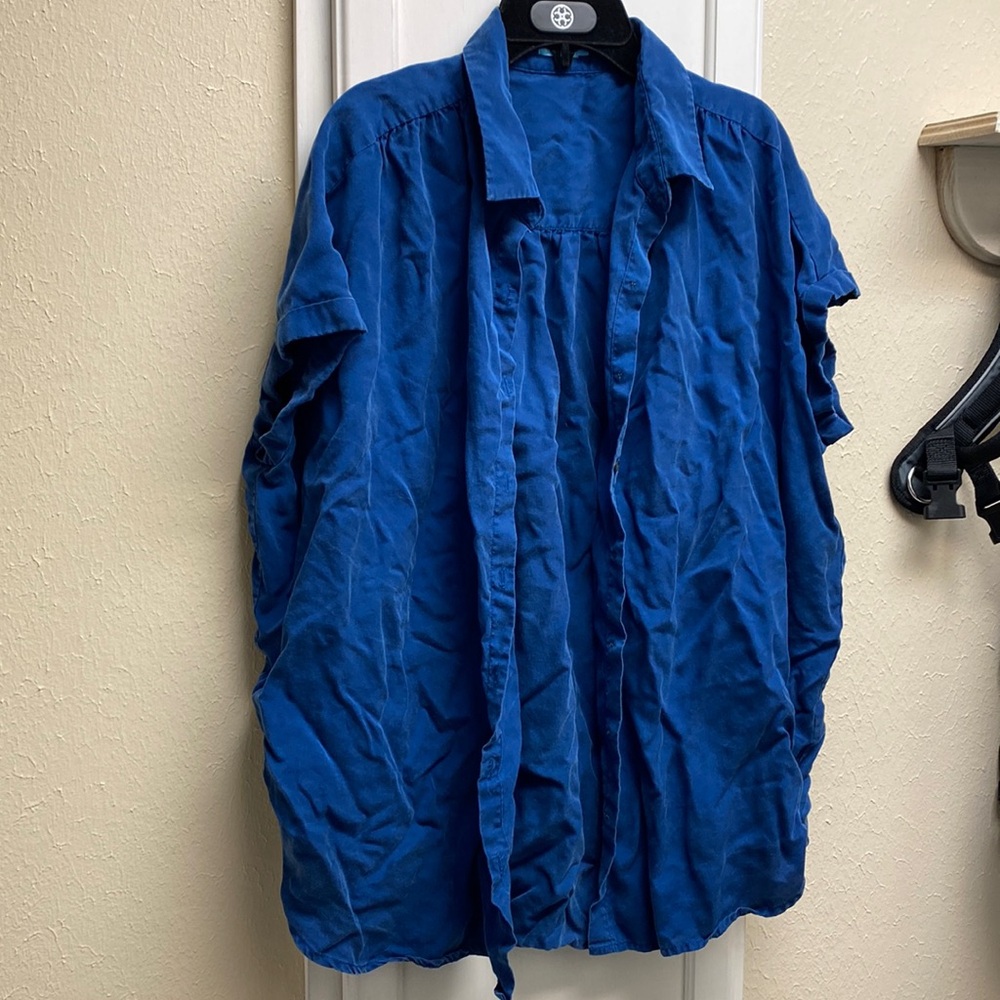 Blue button up
